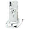 Karl Lagerfeld KLHMP16SHCCHNT iPhone 16  6.1 hardcase transparent IML Choupette Head & Cord Magsafe